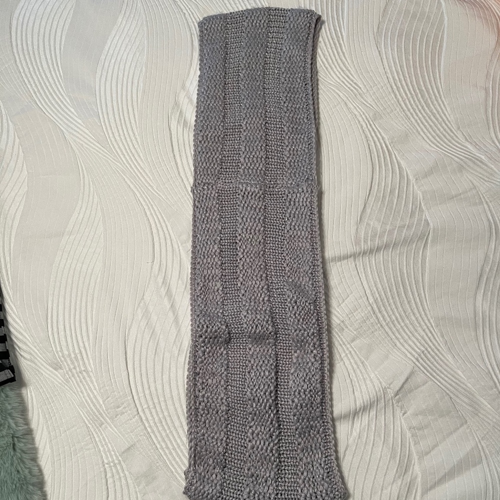 Rachel Zoe Infinity Scarf Gray Cable Knit